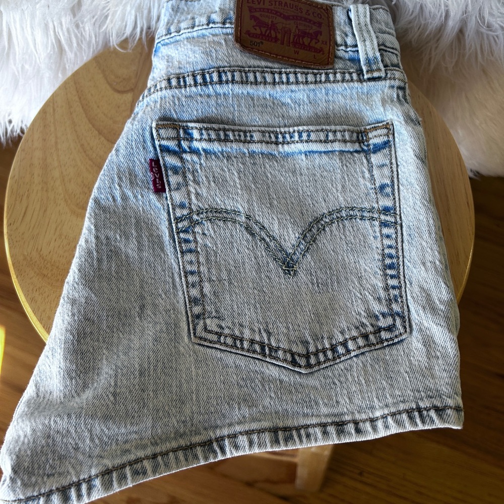 Levi's Faded Blue Denim Shorts